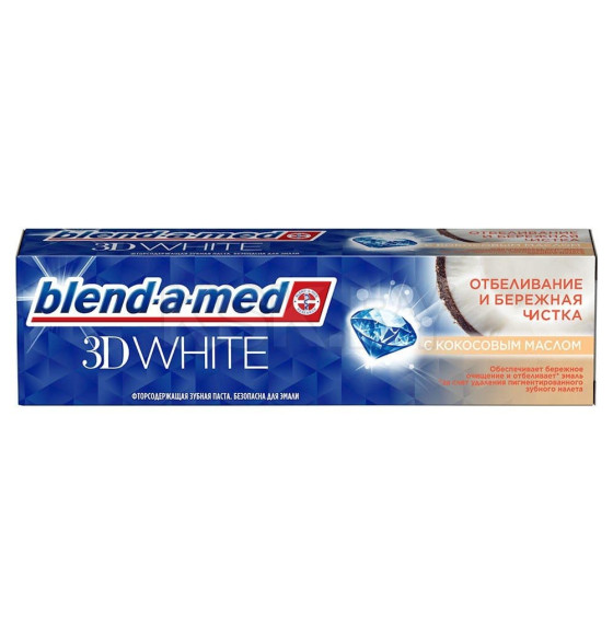 Зубная паста Blend-a-med 100мл  3D White Отбеливание с кокосовым маслом (2975) 