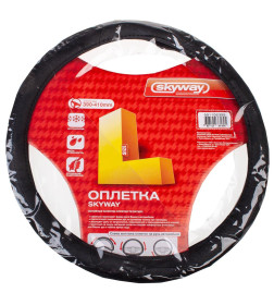 Оплетка экокожа L Art- 2 (черная) SKYWAY S01102355