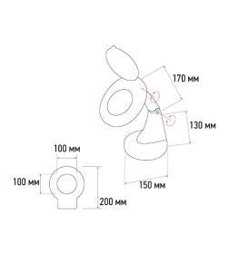 Лупа настольная 3D/12D с подсветкой 48 LED (белая) REXANT 31-0245