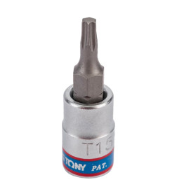 Головка торцевая 1/4" с вставкой-битой TORX T15х37 мм KING TONY 203315