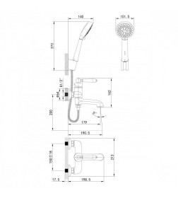 Смеситель для ванны IDDIS Oxford OXFSB02i02