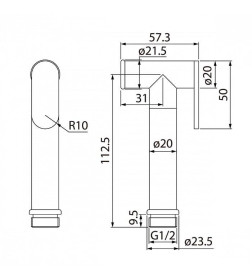 Гигиенический душ, латунь, IDDIS, 020SB0Gi20