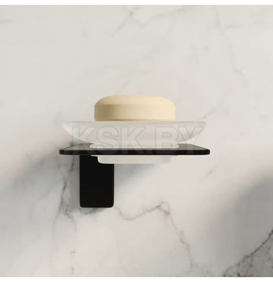 Мыльница настенная, стеклянная,цвет черный.IDDIS Slide арт.SLIBSG0i42 (SLIBSG0i42) 