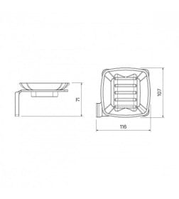 Мыльница настенная, стеклянная,цвет черный.IDDIS Slide арт.SLIBSG0i42