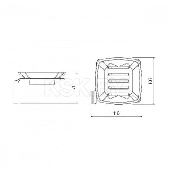 Мыльница настенная, стеклянная,цвет черный.IDDIS Slide арт.SLIBSG0i42 (SLIBSG0i42) 