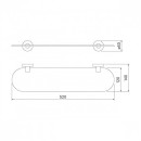 Полка для ванной комнаты стеклянная,цвет ,хром .IDDIS Sena арт. SENSSG0i44 (SENSSG0i44) 