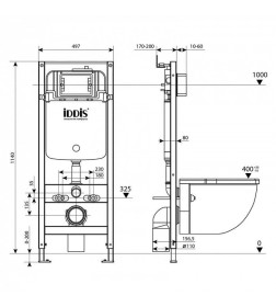 Инсталяция для подвесного унитаза IDDIS Profix PRO0000i32