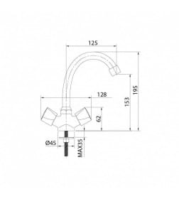 Смеситель для умывальника Milardo Tring TRISB00M01