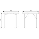 Стол складной 86х86х74, белый (65908) 