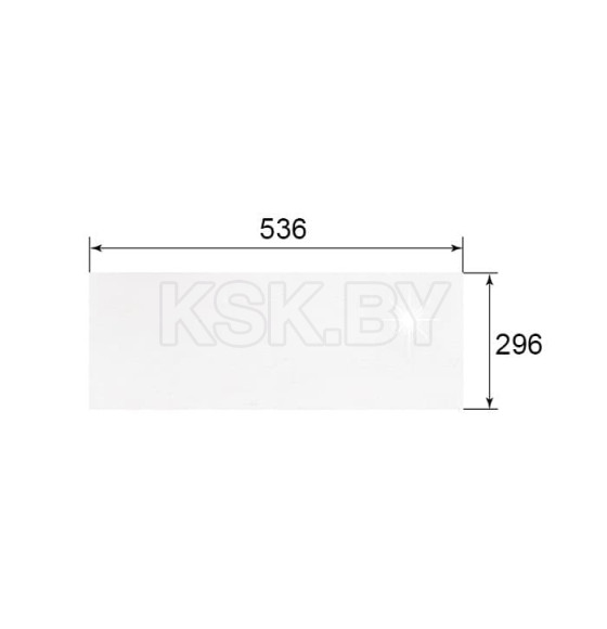 Заготовка щитовая мебельная 536х296 мм P100 белый глянец (P100) 