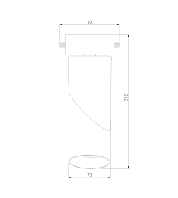 Трековый светодиодный светильник Corner Черный 15W 4200K  ES