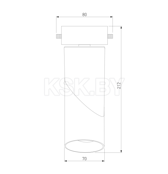 Трековый светодиодный светильник Corner Белый 15W 4200K  ES (a043417) 