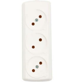 Колодка 3 места без з/к белая BR-1543-0 Borsan