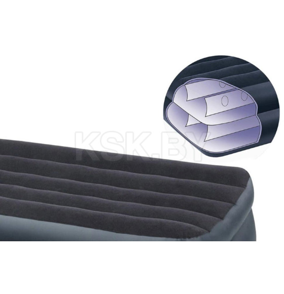 Матрас надувной Intex PILLOW REST RAISED AIRBED 99х191х42см (Twin) со встроенным насосом, 64122 (64122ND) 