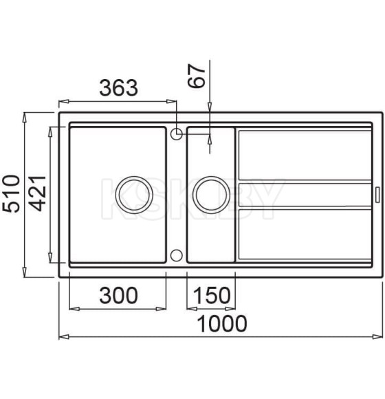 Мойка кухонная из гранита Elleci, Best 475 K86 Black (LKB47586) (LKB47586) 