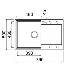 Мойка кухонная из гранита Elleci, Easy 300, Bianco Titano 68 (LGY30068)