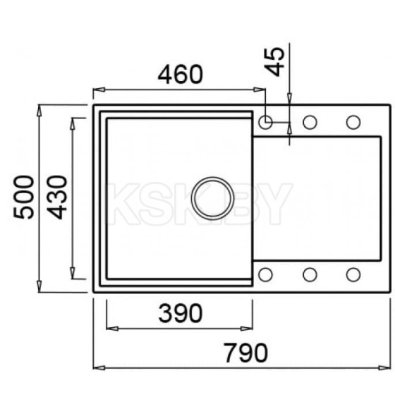 Мойка кухонная из гранита Elleci, Easy 300, Bianco Titano 68 (LGY30068) (LGY30068) 