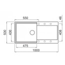 Мойка кухонная из гранита Elleci, Easy 480 G62 Bianco Antico (LGY48062) (LGY48062) 