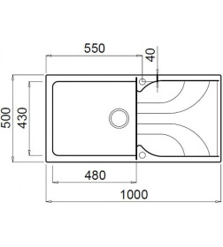 Мойка кухонная из гранита Elleci, Ego 480 M79 Aluminium (LME48079)