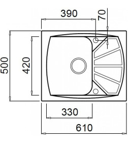 Мойка кухонная из гранита Elleci, Living 125, G68 Bianco Titano (LGL12568)