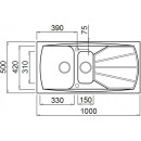 Мойка кухонная из гранита Elleci, Living 475, G62 Bianco Antico (LGL47562) (LGL47562) 