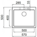 Мойка кухонная из гранита Elleci, Quadra 105 , K93 Dove Grey (LKQ10593) (LKQ10593) 