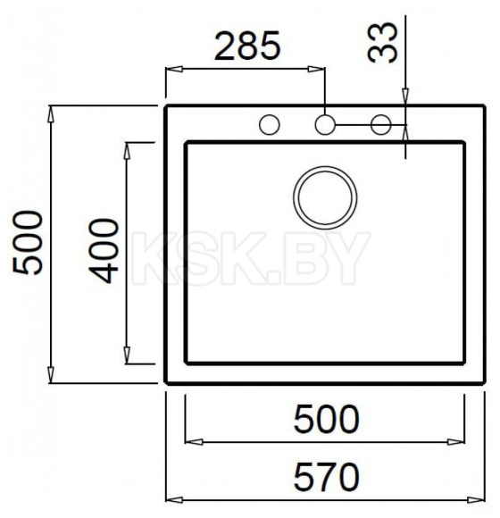 Мойка кухонная из гранита Elleci, Quadra 105 , K93 Dove Grey (LKQ10593) (LKQ10593) 