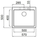 Мойка кухонная из гранита Elleci, Quadra 105 , M79 Aluminium (LMQ10579) (LMQ10579) 