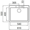 Мойка кухонная из гранита Elleci, Quadra 110, M73 Titanium (LMQ11073) (LMQ11073) 