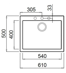 Мойка кухонная из гранита Elleci, Quadra 110, M73 Titanium (LMQ11073)