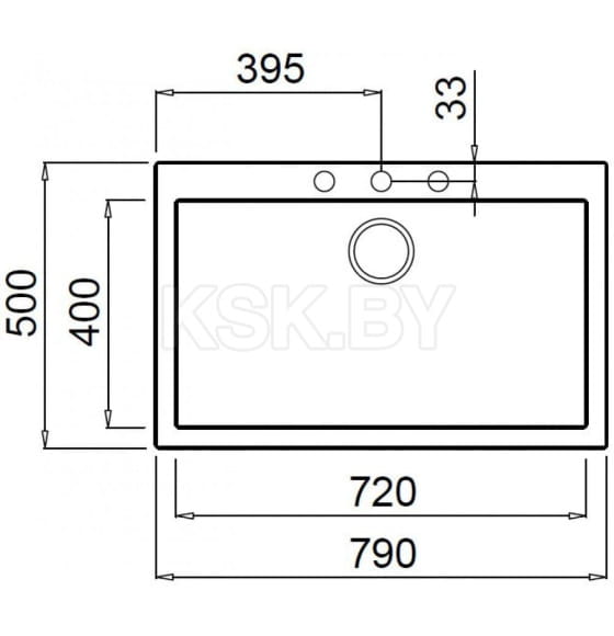 Мойка кухонная из гранита Elleci, Quadra 130 K86 Black (LKQ13086) (LKQ13086) 