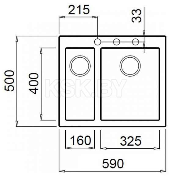 Мойка кухонная из гранита Elleci, Quadra 150 K95 Champagne (LKQ15095) (LKQ15095) 