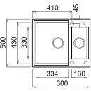 Мойка кухонная из гранита Elleci, Easy 150 Bianco Antico 62 (LGY15062) (LGY15062) 