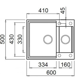 Мойка кухонная из гранита Elleci, Easy 150 Bianco Antico 62 (LGY15062)