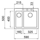 Мойка кухонная из гранита Elleci, Quadra 150, K86 Kuro (LKQ15086) (LKQ15086) 