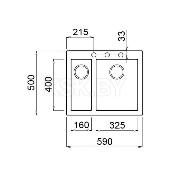 Мойка кухонная из гранита Elleci, Quadra 150, K86 Kuro (LKQ15086) (LKQ15086) 