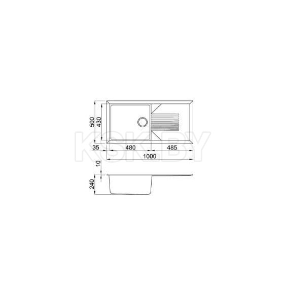 Мойка кухонная из гранита Elleci, Tekno 480, M79 Aluminium (LMT48079) (LMT48079) 