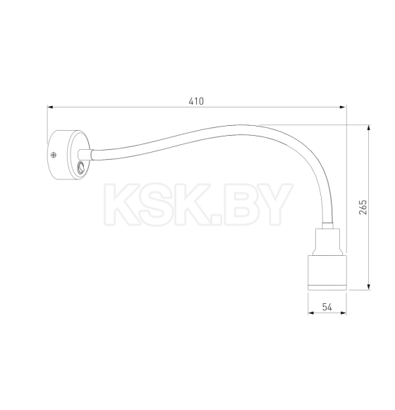 Настенный светодиодный светильник Molly LED черный MRL LED 1015 7Вт ES (a043982) 