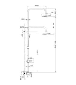 Душевая система смеситель для ванны "Тропик", LM7002C