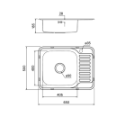 Мойка нержавеющая сталь Iddis, 650*500, Basic, BAS65SLi77 (BAS65SLi77) 