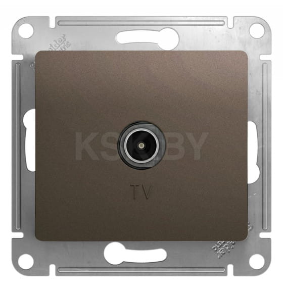 Розетка TV антенна коннектор, механизм, шоколад, Schneider Electric Glossa (GSL000893) 