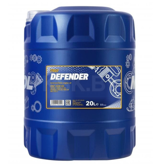 Моторное масло Mannol Defender 10W-40 SL, 20л. (MN7507-20) 