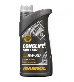 Моторное масло Mannol Longlife 504/507  5W-30 SN/CF, 1л