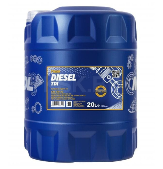 Моторное масло Mannol Diesel TDI 5W-30 SM/CF, 20 л (MN7909-20) 