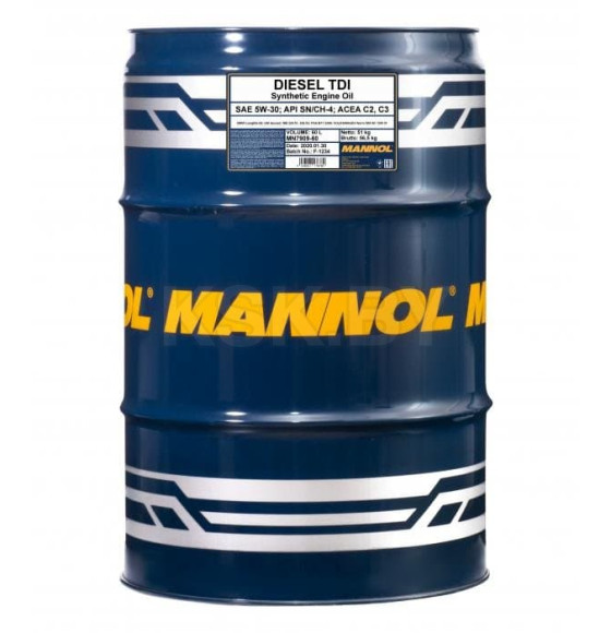 Моторное масло Mannol Diesel TDI 5W-30 SM/CF,  60л SP (MN7909SP-60) 