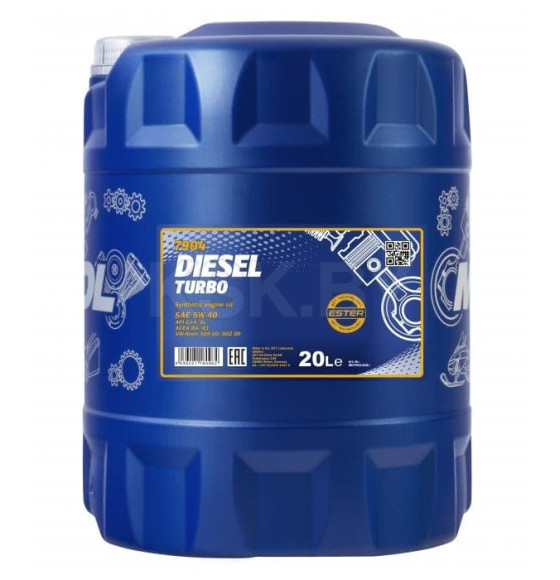 Моторное масло Mannol Diesel Turbo 5W-40 CI-4/SL, 20л. (MN7904-20) 