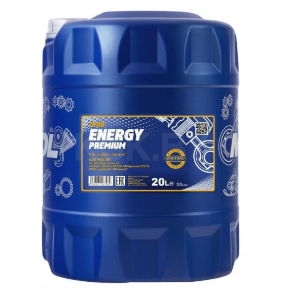 Моторное масло Mannol Energy Premium 5W-30 API SN/CF 20л. (MN7908-20) 