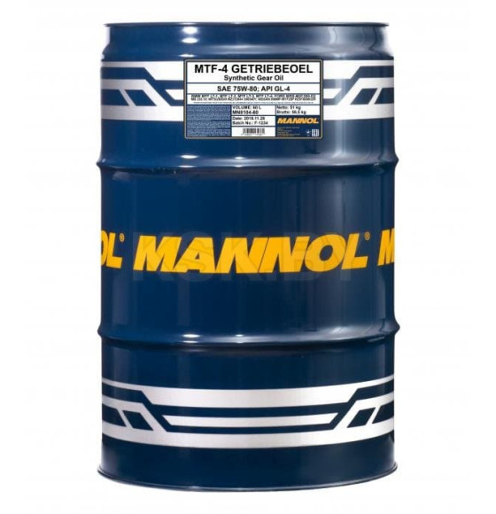 Трансмиссионное масло Mannol MTF-4 Getriebeoel 75W80 GL-4, 60л (MN8104-60) 