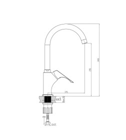 Смеситель для кухни Voda Right, RH 519