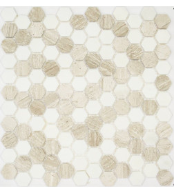 Мозаика Pietrine Hex Blanco Travertino арт. 30127